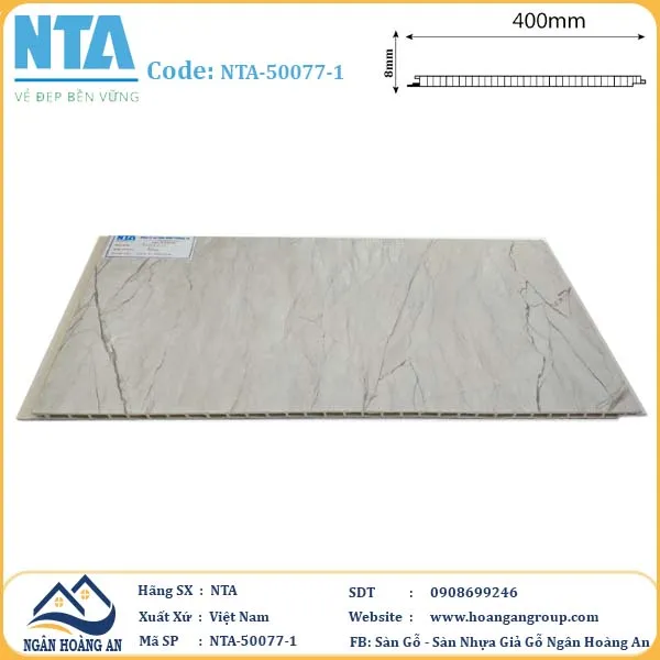 Tấm Nhựa Ốp Tường Nano Giả Gỗ NTA 50077-1 Tấm Nhựa Ốp Tường Nano Giả Gỗ NTA 50077-1