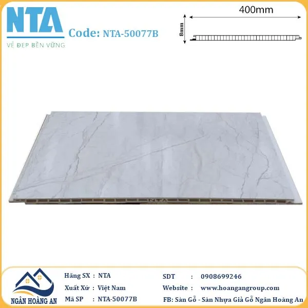 Tấm Nhựa Ốp Tường Nano Giả Gỗ NTA 50077B Tấm Nhựa Ốp Tường Nano Giả Gỗ NTA 50077B