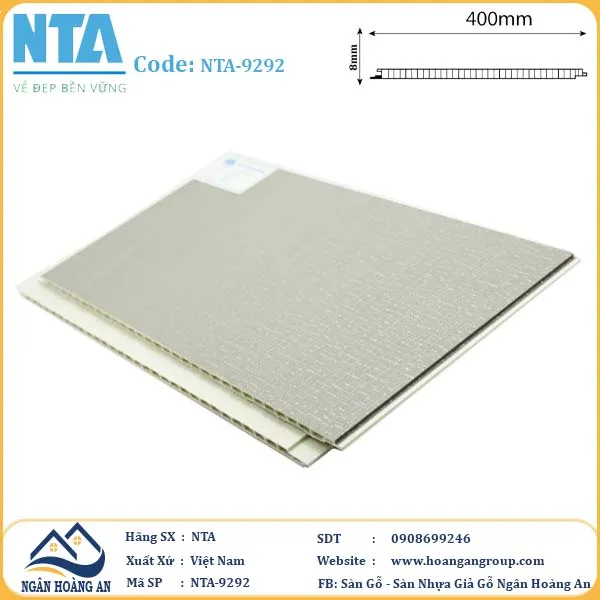 Tấm Nhựa Ốp Tường Nano Giả Gỗ NTA 9292