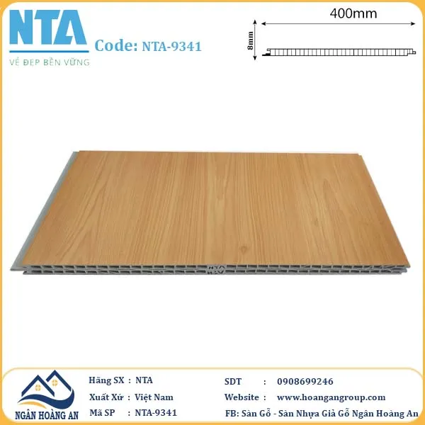 Tấm Nhựa Ốp Tường Nano Giả Gỗ NTA 9341 Tấm Nhựa Ốp Tường Nano Giả Gỗ NTA 9341