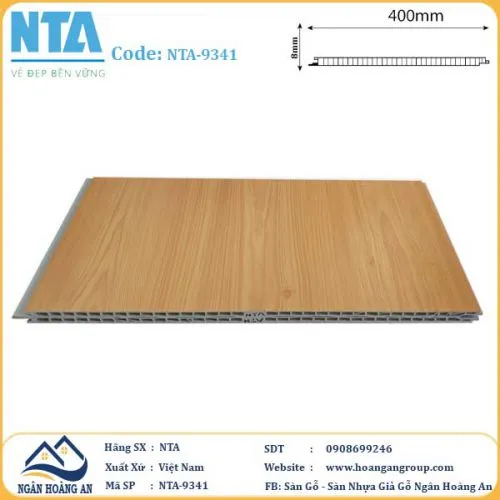 Tấm Nhựa Ốp Tường Nano Giả Gỗ NTA 9341