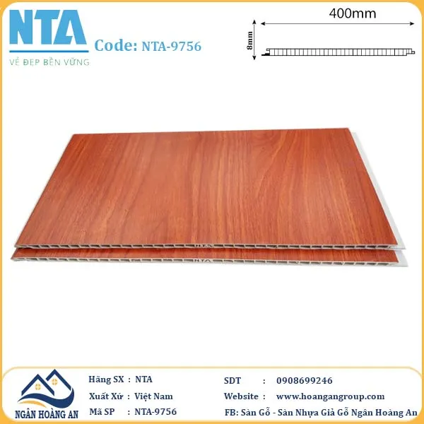 Tấm Nhựa Ốp Tường Nano Giả Gỗ NTA 9756 Tấm Nhựa Ốp Tường Nano Giả Gỗ NTA 9756