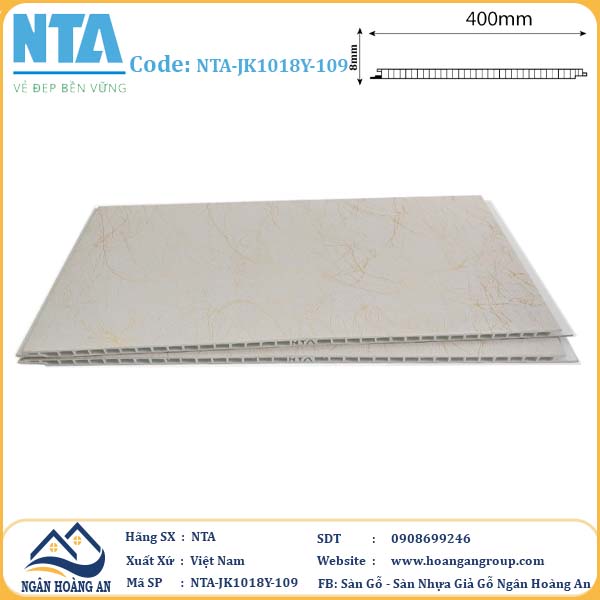 Tấm Nhựa Ốp Tường Nano NTA-JK1018Y-109