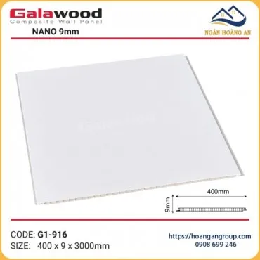 Tấm Nhựa Ốp Trần Nano Màu Trắng Galawood G1-916