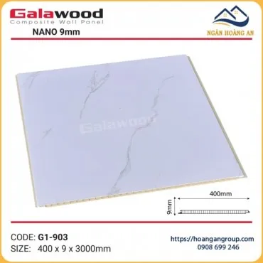 Tấm Ốp Tường Nano Galawood Vân Mây Trắng G1-903