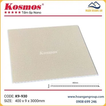Tấm Nhựa Ốp Tường Nano Vân Vải Vàng Nhạt Kosmos K9-930