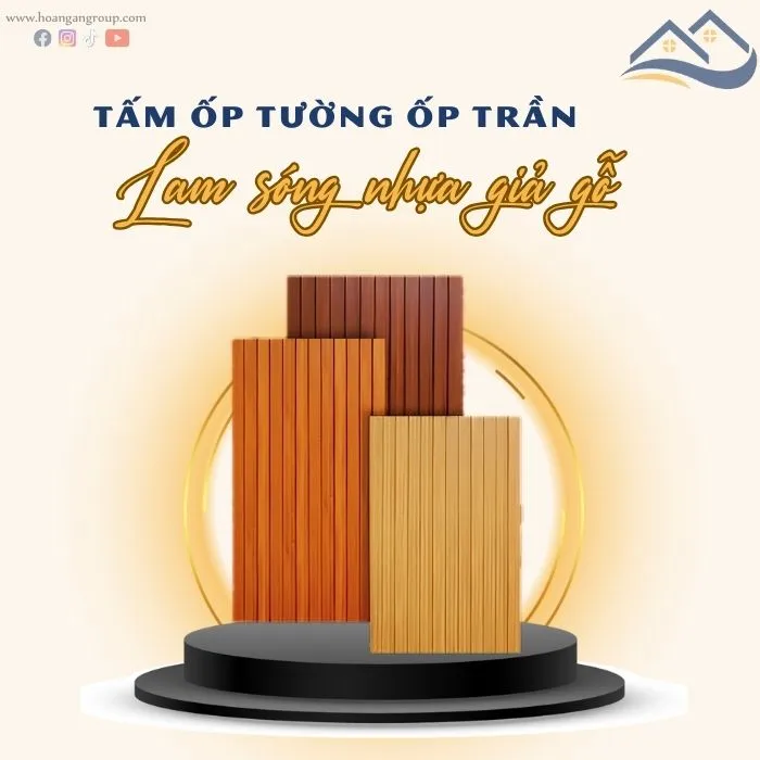 Tấm Nhựa Ốp Tường Ốp Trần Lam Sóng Giả Gỗ Kosmos Việt Nam