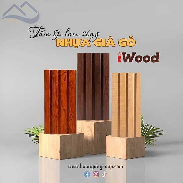 Tấm Ốp Tường Ốp Trần Lam Sóng Giả Gỗ iWood