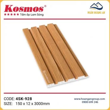 Tấm Nhựa Ốp Tường Ốp Trần Lam Sóng Kép Giả Gỗ Kosmos 4SK-928