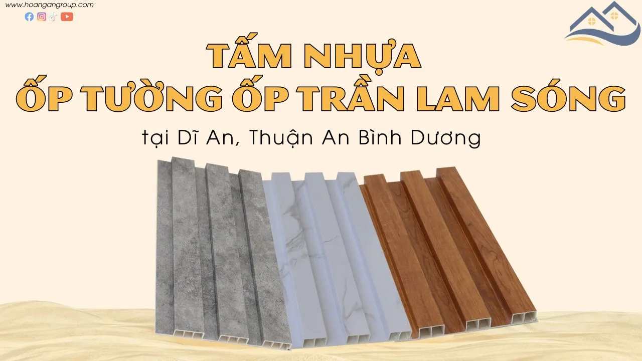 Ốp Tường Ốp Trần Lam Sóng Nhựa Giả Gỗ Tại Dĩ An, Thuận An Bình Dương