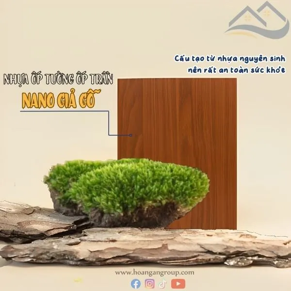 Tấm Ốp Nano Giả Gỗ Được Cấu Tạo Từ Nhựa Nguyên Nguyên Sinh