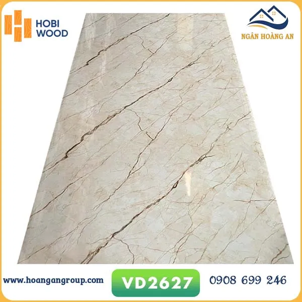 Tấm Nhựa Ốp Tường PVC Giả Đá Hobi Wood VD2627 Dày 2.6mm Tấm Nhựa Ốp Tường PVC Giả Đá Hobi Wood VD2627 Dày 2.6mm
