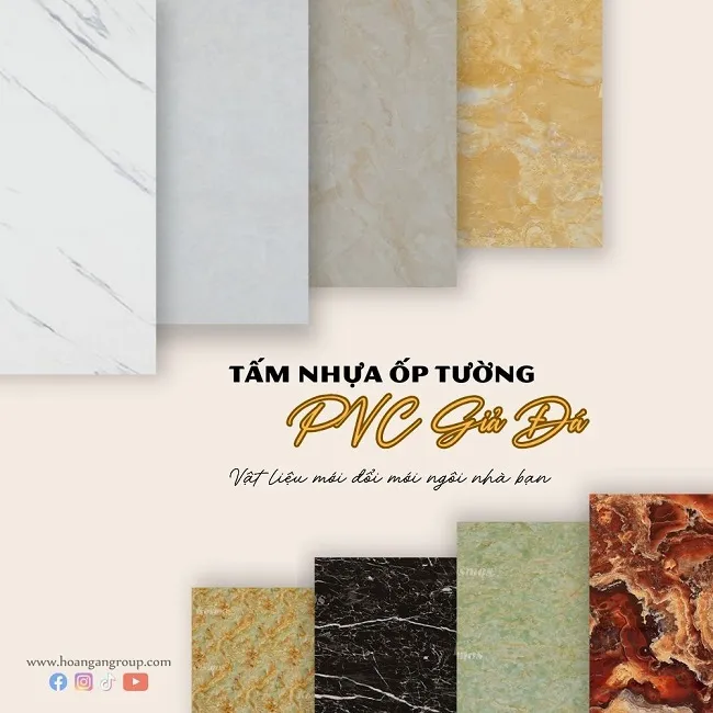 Tấm Nhựa Ốp Tường PVC Giả Đá Kosmos