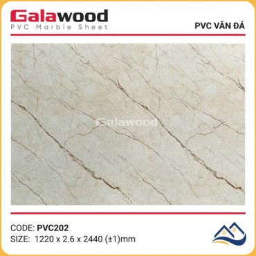 Tấm Nhựa Ốp Tường PVC Giả Đá Galawood PVC202 dày 2.6mm