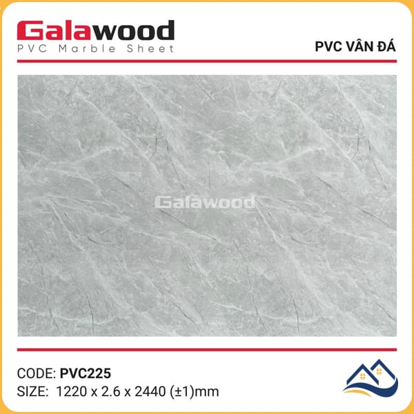 Tấm Nhựa Ốp Tường PVC Giả Đá Galawood PVC225
