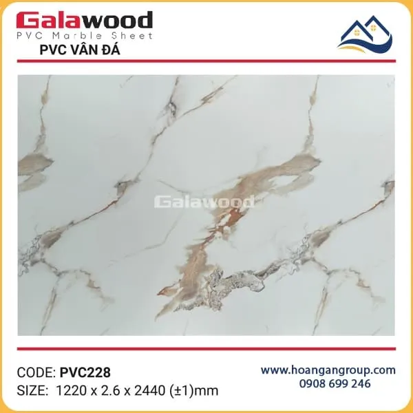 Tấm Nhựa Ốp Tường PVC Giả Vân Đá Galawood Tại Củ Chi TPHCM