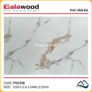 Tấm Nhựa Ốp Tường PVC Giả Đá Galawood PVC228 dày 2.6mm