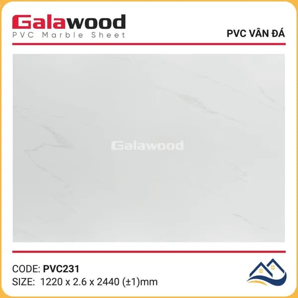 Tấm Nhựa Ốp Tường PVC Giả Đá Galawood PVC231