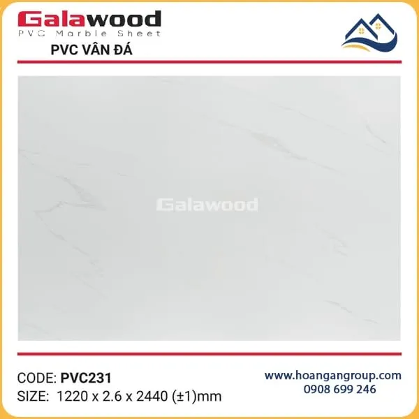 Tấm Nhựa Ốp Tường PVC Giả Vân Đá Galawood Tại Củ Chi TPHCM