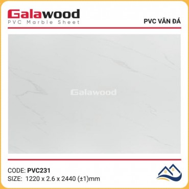 Tấm Nhựa Ốp Tường PVC Giả Đá Galawood PVC231 dày 2.6mm