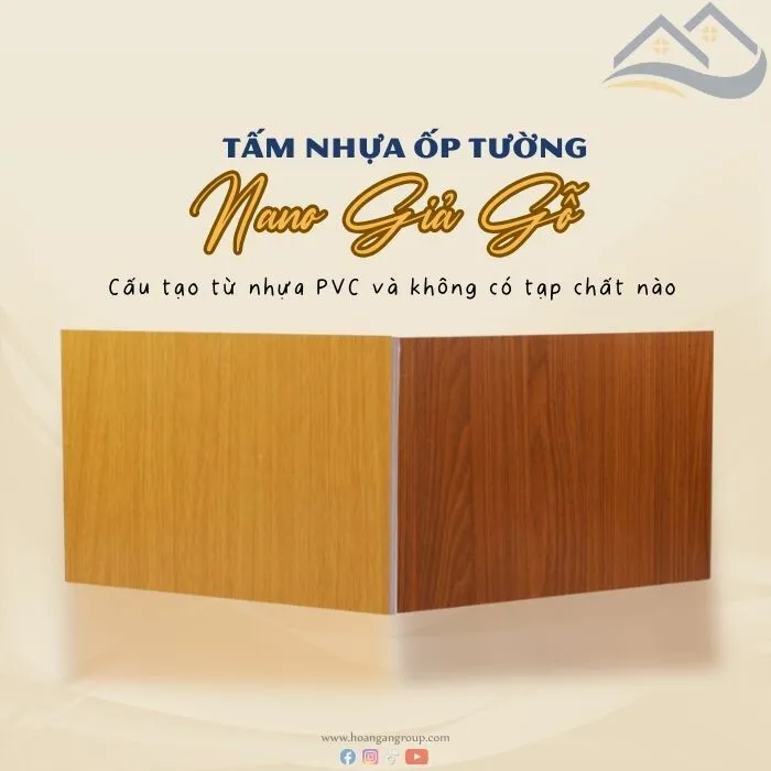 Tấm Nhựa Ốp Tường Nano Giả Gỗ Kosmos