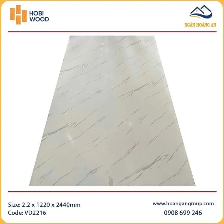 Tấm Nhựa PVC Giả Vân Đá Ốp Tường Hobiwood VD2216