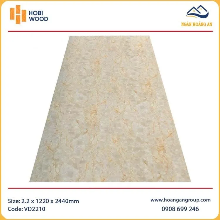 Tấm Nhựa PVC Ốp Tường Giả Vân Đá Hobiwood VD2210 Tấm Nhựa PVC Ốp Tường Giả Vân Đá Hobiwood VD2210