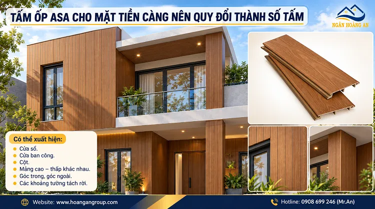 Tấm Ốp ASA Cho Mặt Tiền Càng Nên Quy Đổi Thành Số Tấm