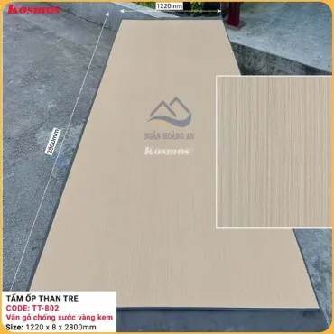 Tấm Ốp Than Tre Kosmos Vân Gỗ TT-802