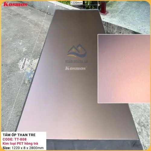 Tấm Ốp Đa Năng Sợi Than Tre Kosmos Kim Loại Pet TT-808