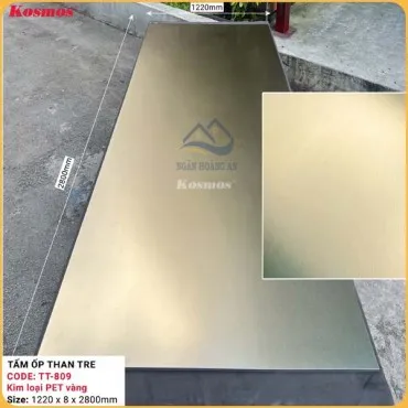 Tấm Ốp Đa Năng Sợi Than Tre Kosmos Kim Loại Pet TT-809