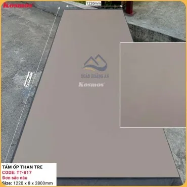 Tấm Ốp Đa Năng Sợi Than Tre Kosmos Đơn Sắc TT-817