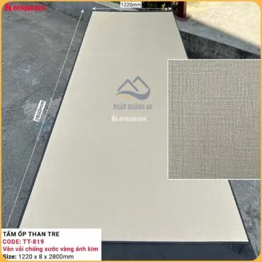 Tấm Ốp Than Tre Kosmos Vân Vải Chống Xước TT-819