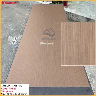 Tấm Ốp Đa Năng Sợi Than Tre Kosmos Vân Gỗ TT-823
