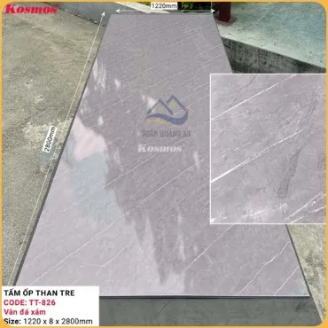 Tấm Ốp Đa Năng Sợi Than Tre Kosmos Vân Đá TT-826