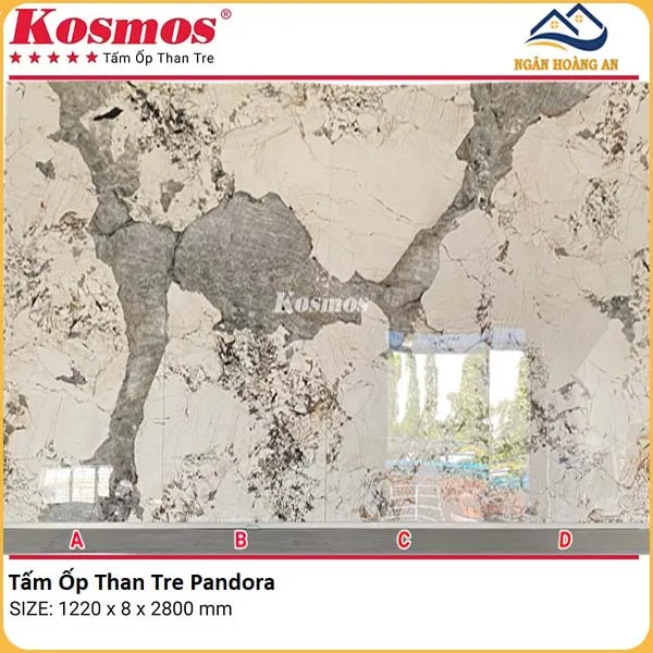 Tấm Ốp Than Tre Pandora Kosmos 8mm TT-828