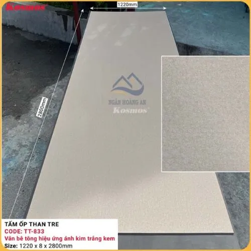 Tấm Ốp Than Tre Kosmos Bê Tông Hiệu Ứng Ánh Kim TT-833