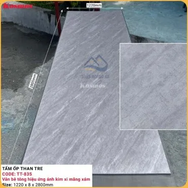 Tấm Ốp Than Tre Kosmos Xi Măng Hiệu Ứng Ánh Kim TT-835