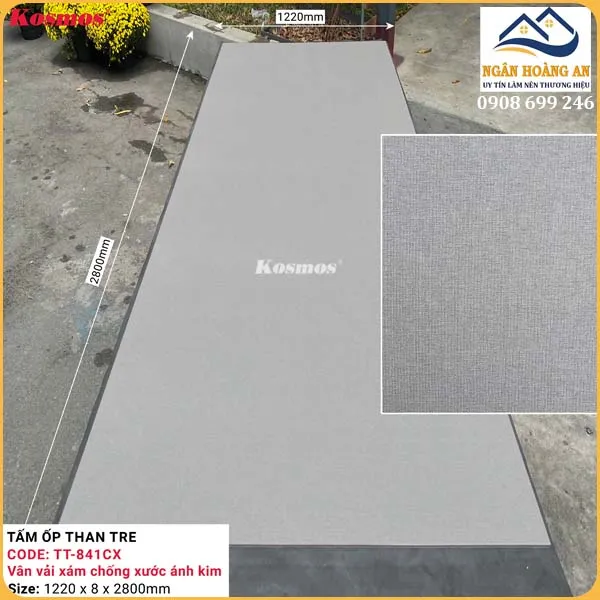 Tấm Ốp Than Tre Kosmos Vân Vải Chống Xước TT-841