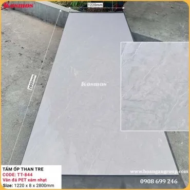 Tấm Ốp Đa Năng Than Tre Kosmos Vân Đá Xám TT-844