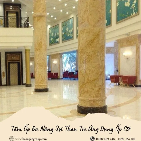 Tấm Ốp Đa Năng Sợi Than Tre Ứng Dụng Ốp Cột