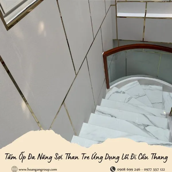 Tấm Ốp Đa Năng Sợi Than Tre Ứng Dụng Ốp Lối Đi Cầu Thang