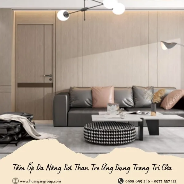 Tấm Ốp Đa Năng Sợi Than Tre Ứng Dụng Trang Trí Cửa