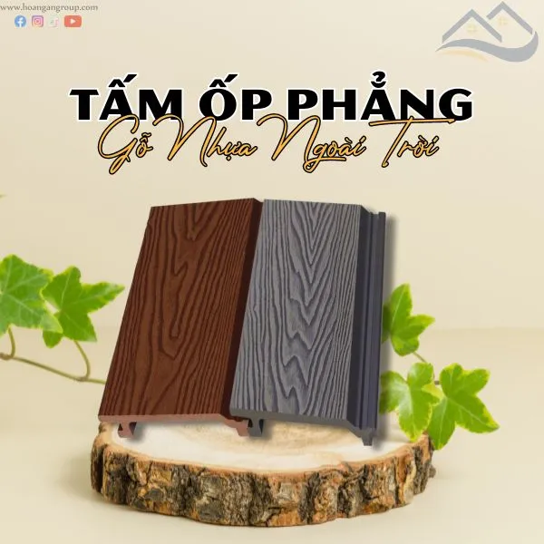 Tấm Ốp Gỗ Nhựa Ngoài Trời Hobi Wood Cấu Tạo Từ Bột Gỗ Và Bột Nhựa