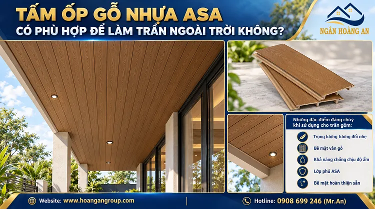 Tấm Ốp Gỗ Nhựa ASA Có Phù Hợp Để Làm Trần Ngoài Trời Không? Tấm Ốp Gỗ Nhựa ASA Có Phù Hợp Để Làm Trần Ngoài Trời Không?