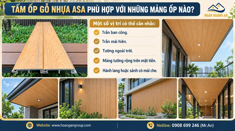 Tấm Ốp Gỗ Nhựa ASA Phù Hợp Với Những Mảng Ốp Nào?