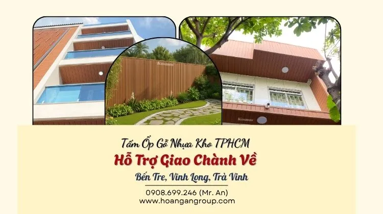 Tấm Ốp Gỗ Nhựa Kho TPHCM Hỗ Trợ Giao Bến Tre, Vĩnh Long, Trà Vinh