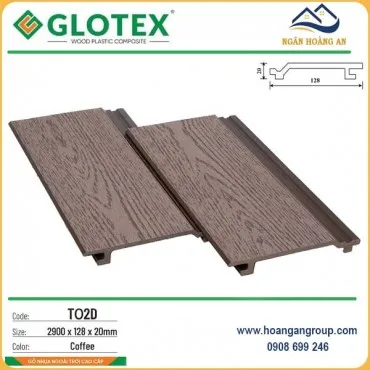 Tấm Ốp Gỗ Nhựa Ngoài Trời Glotex TO2D Coffee