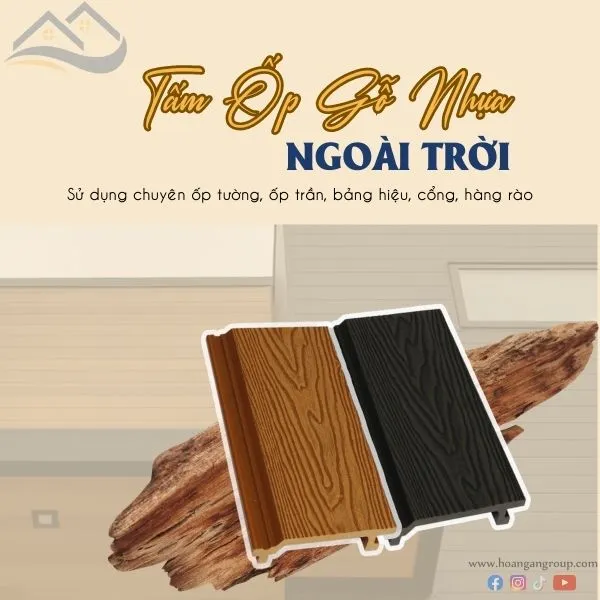 Tấm Ốp Gỗ Nhựa Ngoài Trời Ứng Dụng Ốp Tường Ốp Trần