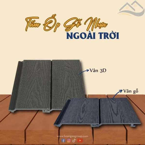 Tấm Ốp Gỗ Nhựa Ngoài Trời Ứng Dụng Ốp Tường Ốp Trần